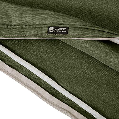 Classic Accessories Montlake FadeSafe Water-Resistant Patio Lounge Back Cushion Cover, 21 x 15 x 4 Inch, Heather Fern, Patio Furniture Cushion Covers - Image 5