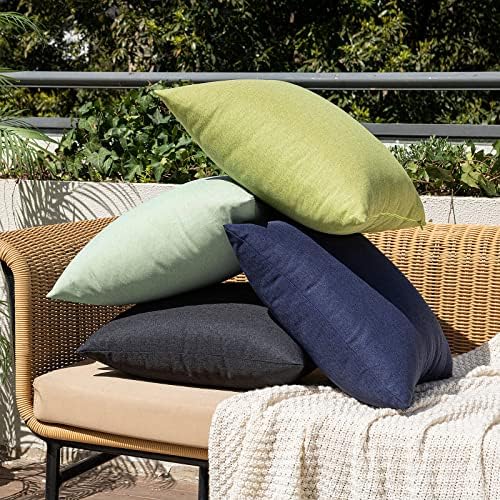 MIULEE Decorative Outdoor Pillow Covers Waterproof 12x12 Black - Image 4