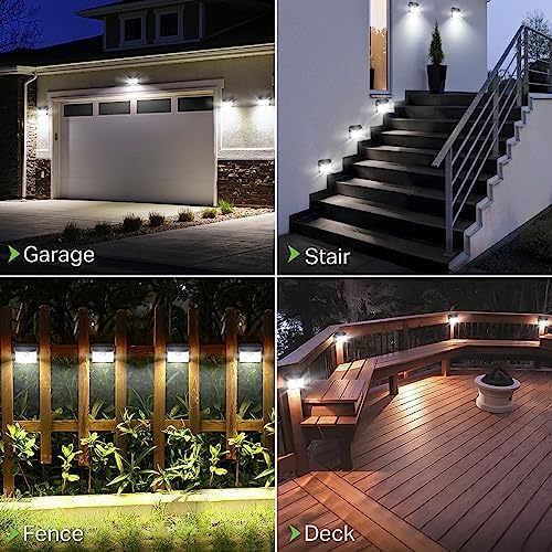[12 Packs] Solar Motion Lights Outdoor, Ultra Bright Solar Fence Lights with Motion Sensor, IP65 Waterproof Security Light 3 Modes, 270° Lighting Angle, Wall Lights for Deck Patio Fence Garage Door - Image 2