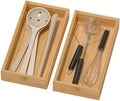 Lixple Bamboo Kitchen Drawer Organizer, 2 Pack, 12" x 6" x 2" by Lixple