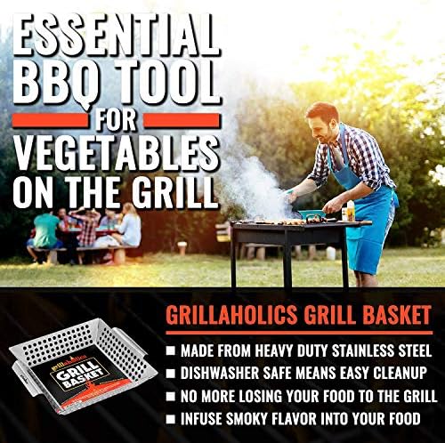 Grillaholics Vegetable Grill Basket for Outdoor Grill - Image 2