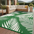 GENIMO Outdoor Rug, Waterproof Plastic Rugs for Patio, 9'x12' Dark Green by GENIMO