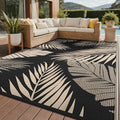GENIMO Outdoor Rug, Waterproof Plastic Rugs for Patio, 8'x10' Black Beige by GENIMO