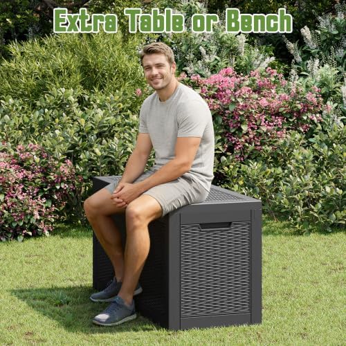 KAMABOKO Outdoor Storage Box, 70 Gallon Deck Box Outdoor Waterproof - Image 5