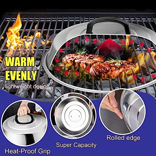 Leonyo Heavy-Duty Griddle Basting Cover Dome Set of 3(12INx1+9INx2) - Image 4
