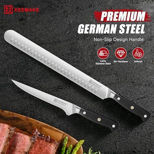 KEEMAKE Carving Knife Set, Brisket Slicing Knife & Boning Knife For Meat - Image 4