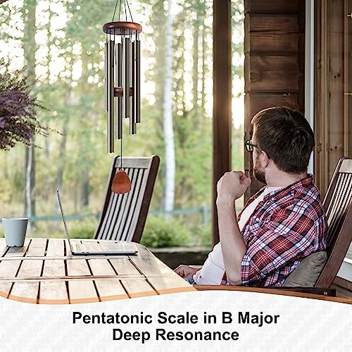 Bursvik 37" Aluminum Wind Chimes for Outside (Copper), Patio Zen Decor Gift - Image 5