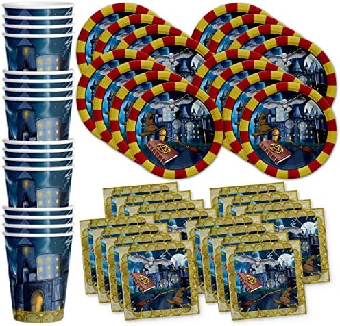 Wizard Castle Birthday Party Supplies Set Plates Napkins Cups Tableware Kit for 16 by BirthdayGalore