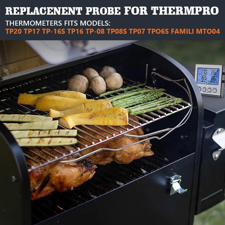Meat Probe Thermometer Replacement for Thermopro TP10 TP25 etc, 2.5mm Plug - Image 5