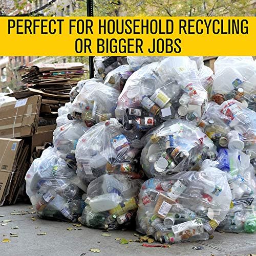 Ultrasac - Recycling Bag, 45 Gallon, 1.1 Mil, 40"x46", Clear, 100 Count w/Ties - Image 4