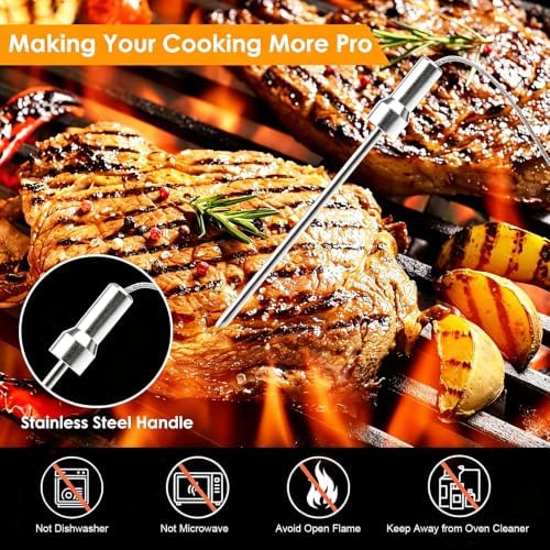 Meat Thermometer Probe Replacement, BBQ Grill Temperature Probe 2-Pack - Image 3