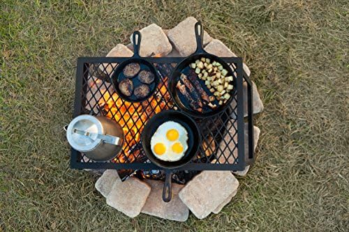 Amazon Basics Heavy-Duty Portable Camping Grill Grate for Outdoor Open Flame Cooking, Foldable, Sturdy, 15.9" x 12.2", Black - Image 6