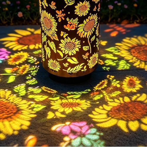 Colorful Solar Sunflower Lanterns Outdoor, Solar Garden Decor - Image 5