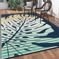GENIMO Outdoor Rug, Waterproof Plastic Rugs for Patio, 6'x9' Yellow Blue by GENIMO