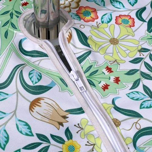 SUQ I OME Outdoor Tablecloth, Yellow Flora, 60'' Round with Zipper - Image 4