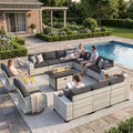 Outdoor Patio Furniture Set PE Wicker Rattan Outdoor Sectional Sofa by MuphyersPatioFurniture