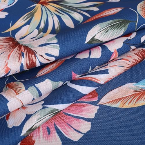 Outdoor Patio Tablecloth with Umbrella Hole, Blue, 60 Round with zipper - Image 3