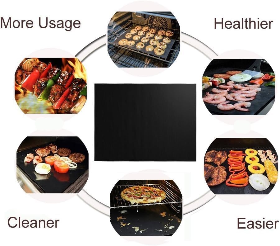 Set of 12 Grill Mats for Outdoor Gas Grill, 15.75 x 13 Inch - Image 3