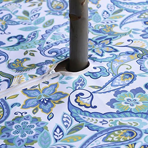 EHouseHome Outdoor and Indoor 60inch Round Tablecloth with Umbrella Hole and Zipper, Waterproof Zippered Patio Cloths, Spring/Summer Table Covers for Backyard Circular Table/BBQs/Picnic - Image 4