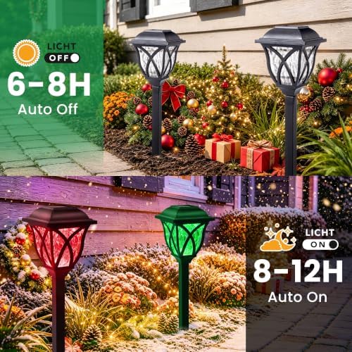 GIGALUMI Solar Christmas Lights Outdoor Decor, Multicolor Pathway Lights - Image 7