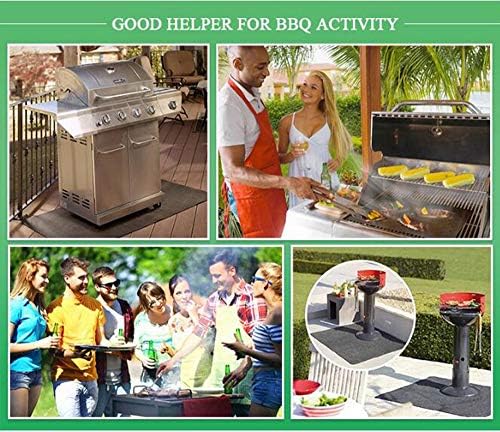 Round Under Grill Splatter Mat, Oil Heat Resistant BBQ Gas Grill Garage Cabinet Protective Floor Mat Rug for Outdoor Backyard Deck Patio 27’’x27’’/36’’x36’’ (36‘’x36'’) - Image 5