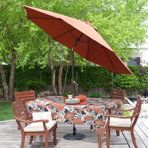 LVTXIII Rectangle Outdoor Tablecloth with Umbrella Hole and Zipper, Water-Repellent 60 x 84 Inch Patio Table Cover for Picnic, Garden, Backyard Dining, Vibrant Blossom - Image 6