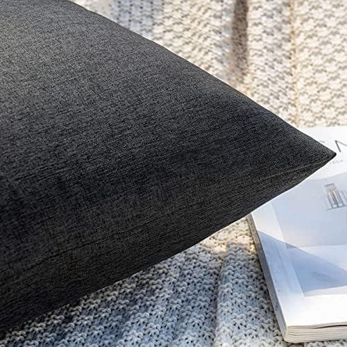 MIULEE Decorative Outdoor Pillow Covers Waterproof 12x12 Black - Image 2