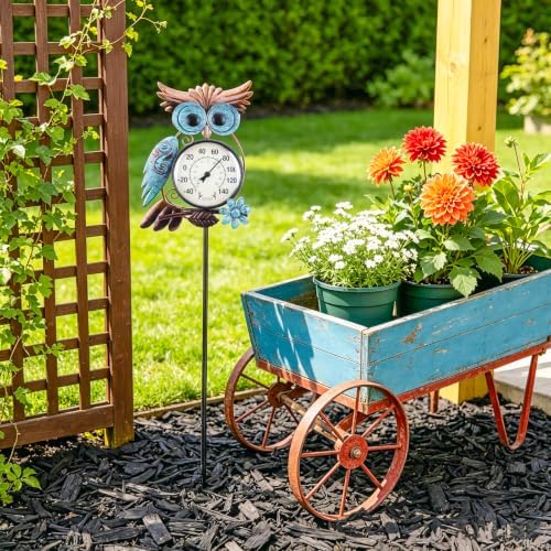 MUMTOP Outdoor Thermometer, Owl Outside Decor for Patio, Yard and Garden - Image 6