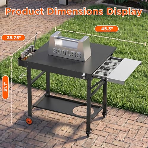 Pizza Oven Table for Ooni Pizza Ovens, Large Countertop Pizza Oven Stand - Image 2