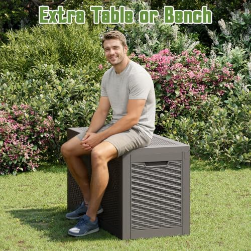 KAMABOKO Outdoor Storage Box, 75 Gallon Deck Box Outdoor Waterproof - Image 6