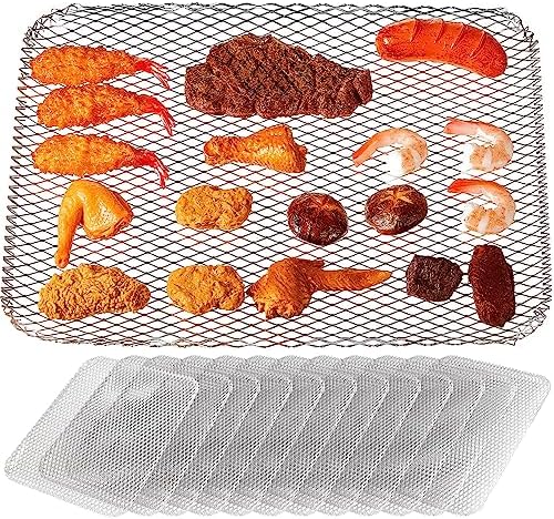 Mifoci 12 Pcs Disposable Grill Topper 16x12 Inch Mesh Mat for Outdoor BBQ by Mifoci