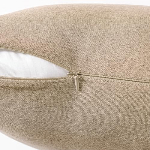 MIULEE Decorative Outdoor Pillow Covers Waterproof 16x16 Light Tan - Image 2