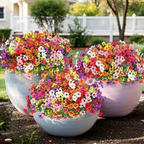 Artificial Outdoor Flowers, UV Resistant Waterproof Faux Plants, 20 Bundles - Image 6