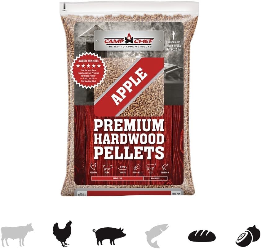 Camp Chef Orchard Apple BBQ Pellets, Hardwood Pellets for Grill, Smoke, Bake, Roast, Braise and BBQ, 20 lb. Bag - Image 3