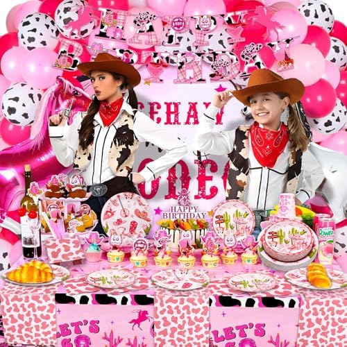 180PCS Cowgirl Paper Plates and Napkins Party Supplies Serve 60 - Image 7
