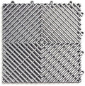SnapLock RaceDeck Free-Flow 12"x12" Interlocking Garage Tiles, 48pk, Alloy by BigFloors
