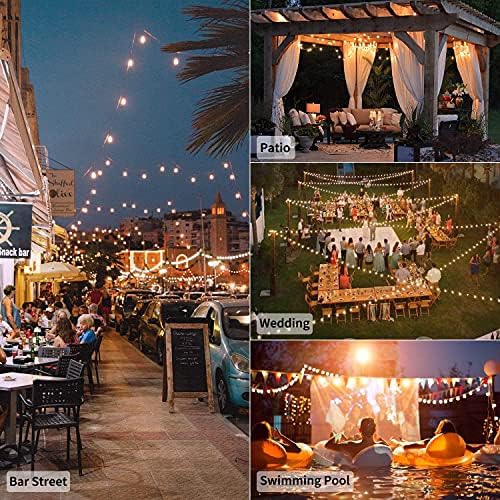 Outdoor String Lights, 100FT 100+2 G40 Bulbs Shatterproof Patio Lights - Image 5