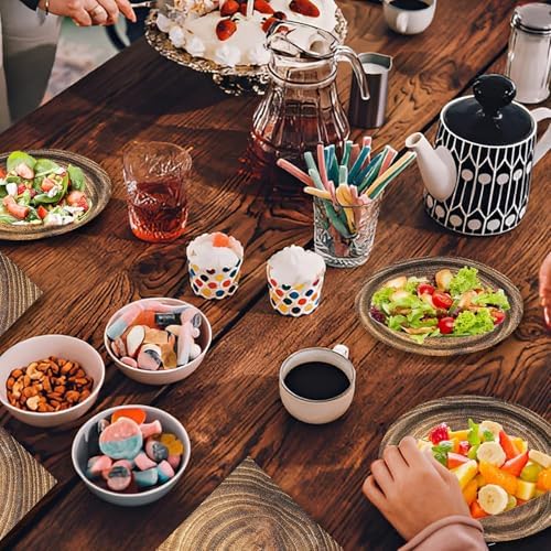 80 Pcs Wood Grain Paper Plates Birthday Decorations Party Disposable Tableware for Lumberjack Camping Hunting Theme Party Supplies, Serves 40 guests (Style A) - Image 6