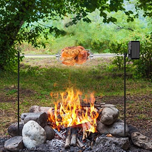 onlyfire Outdoor Spit Rotisserie Kit Over Fire Camp Grill Kit - Image 5