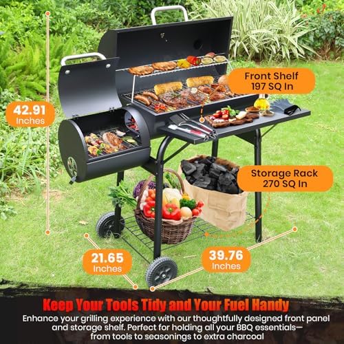 Charcoal Grill Offset Smoker: Charcoal Barbecue Grills - Image 5