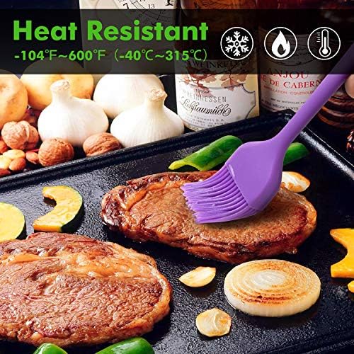 HOTEC 600℉ Heat Resistant Silicone Basting &Pastry Brush, Multicolor 5 - Image 4