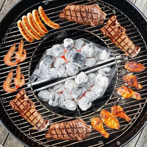 Charcoal Basket Stainless Steel for Weber Char-Basket Charcoal Holders Compatible with Weber 22 inch Grilling Accessories Charcoal Kettle Grill Accesories(2 Pieces) - Image 4