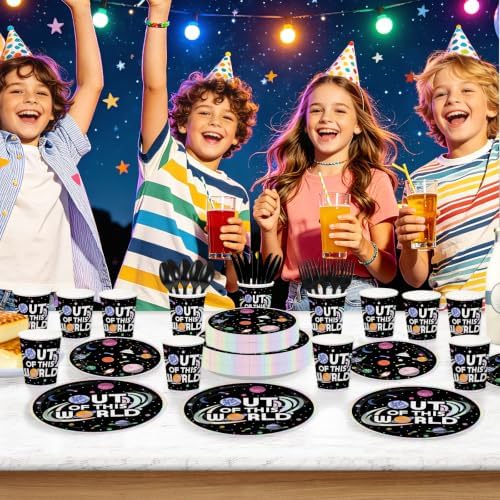 168 Pcs Out of This World Outer Space Party Decorations Serves 24 - Image 5