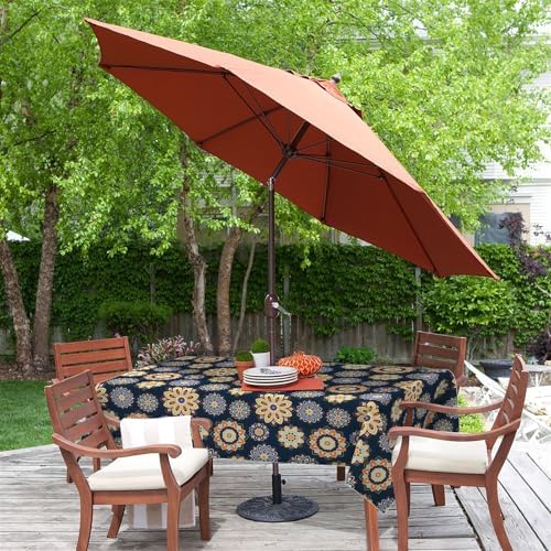 LVTXIII Rectangle Outdoor Tablecloth with Umbrella Hole and Zipper, Water-Repellent 60 x 84 Inch Patio Table Cover for Picnic, Garden, Backyard Dining, Bloom Cobalt - Image 6