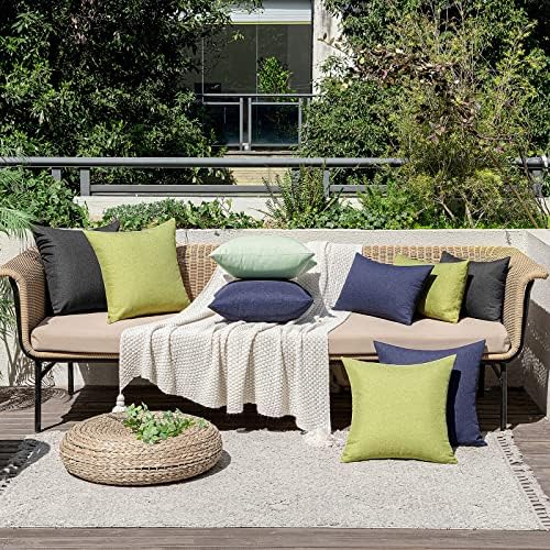 MIULEE Decorative Outdoor Pillow Covers Waterproof 16x16 Navy - Image 6