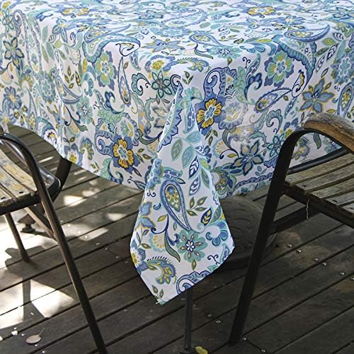 EHouseHome Outdoor Indoor 60inch SquareTablecloth with Umbrella Hole and Zipper, Waterproof Zippered Patio Table Cloths, Spring/Summer Table Covers for Backyard Circular Table/BBQs/Picnic - Image 3