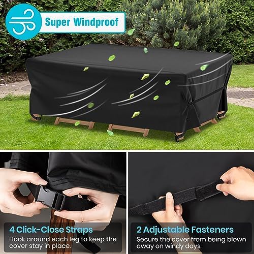 Patio Furniture Covers Waterproof Outdoor Table Cover 74"Lx47"Wx28"H - Image 2