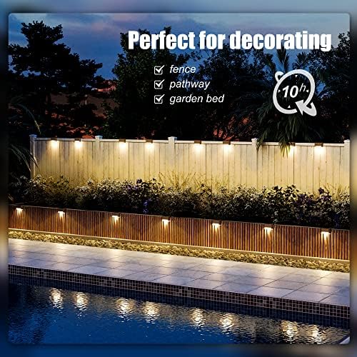 SOLPEX Solar Deck Lights Outdoor 16 Pack,Step Light Waterproof,Warm White - Image 5