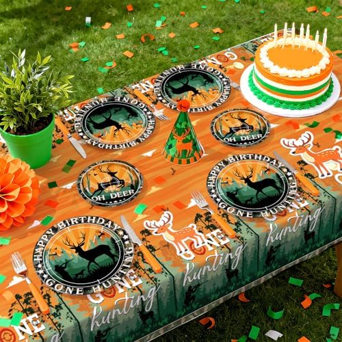 170 Pcs Hunting Camo Party Oh Deer Party Decorations, Serves 24 - Image 5