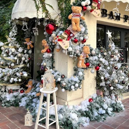 NEEDOMO Lanterns Decorative Outdoor&Indoor, Set of 4 (14"&10") Beige Metal Lantern Decor with Glass, Candle Holder for Porch, Patio, Garden, Balcony, Wedding, Table Centerpiece - Image 7
